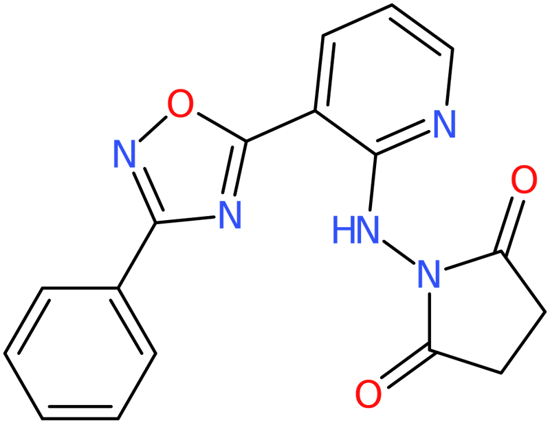 CAS: 1232799-90-4 | 1-{[3-(3-Phenyl-1,2,4-oxadiazol-5-yl)pyridin-2-yl]amino}pyrrolidine-2,5-dione, NX18420