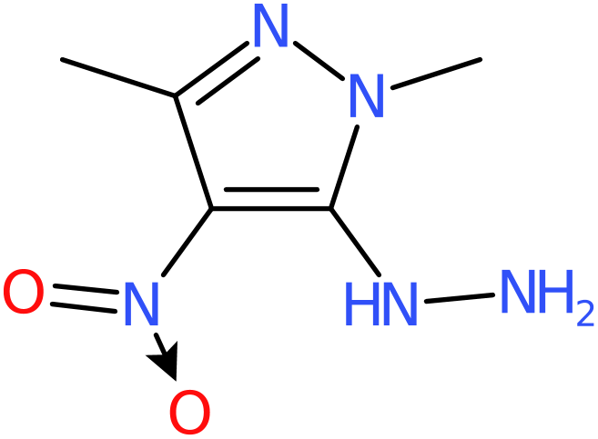 CAS: 66971-55-9 | 5-Hydrazino-1,3-dimethyl-4-nitro-1H-pyrazole, NX57597