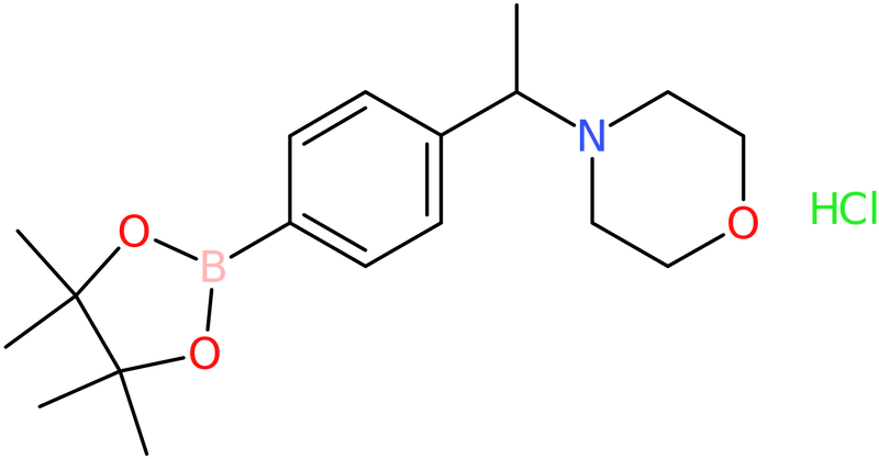 4-(1-(4-(4,4,5,5-Tetramethyl-1,3,2-dioxaborolan-2-yl)phenyl)ethyl)morpholine hydrochloride, NX74021