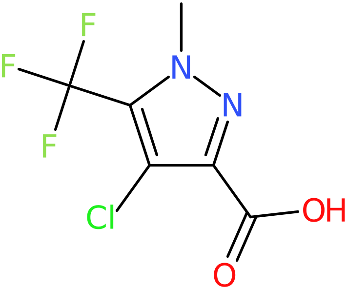 CAS: 1001519-38-5 | 4-Chloro-1-methyl-5-(trifluoromethyl)-1H-pyrazole-3-carboxylic acid, NX10278