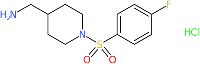 CAS: 1215609-88-3 | C-[1-(4-Fluoro-benzenesulfonyl)-piperidin-4-yl]-methylamine hydrochloride, NX17756