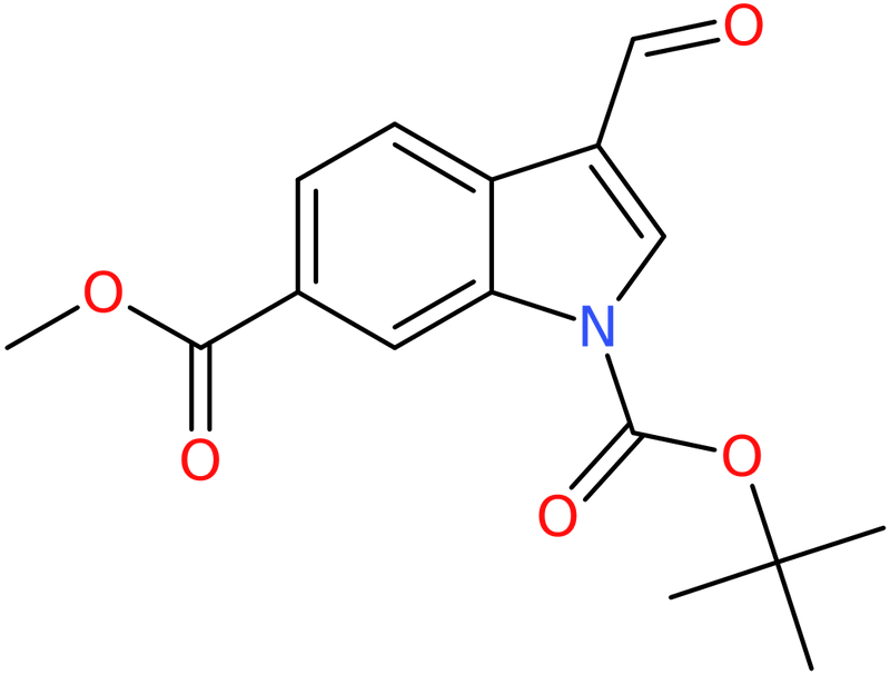 CAS: 850374-95-7 | 3-Formyl-6-(methoxycarbonyl)-1H-indole, N-BOC protected, NX63813