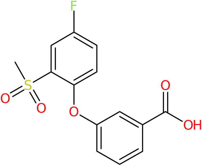 CAS: 1000339-71-8 | 3-[4-Fluoro-2-(methylsulphonyl)phenoxy]benzoic acid, NX10112