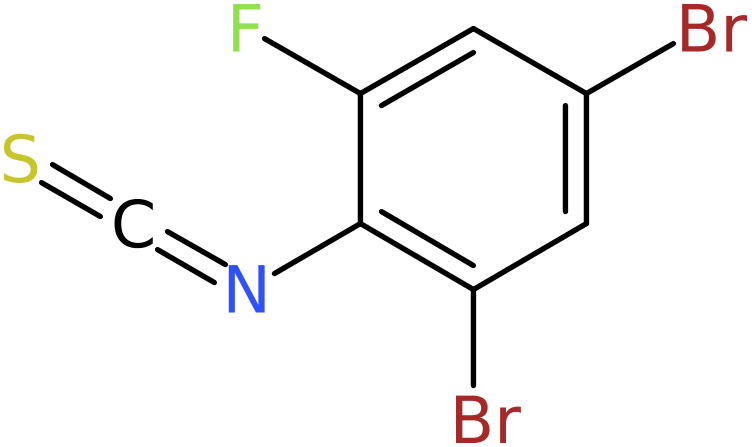 CAS: 244022-67-1 | 2,4-Dibromo-6-fluorophenyl isothiocyanate, >97%, NX37206