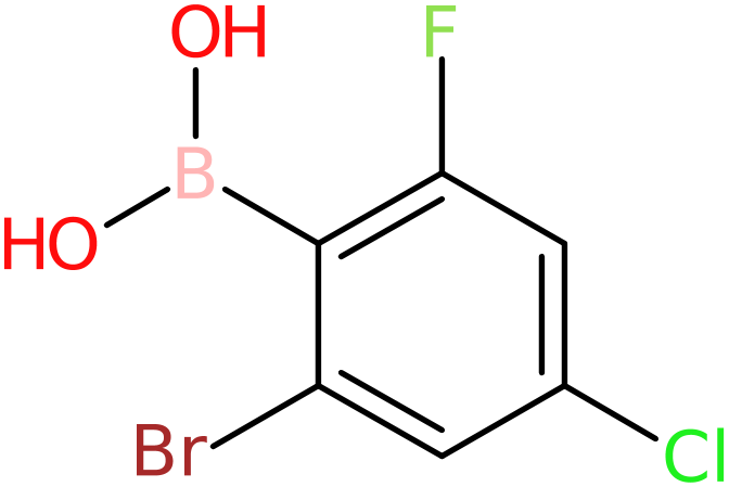 2-Bromo-4-chloro-6-fluorobenzeneboronic acid, >95%, NX74763