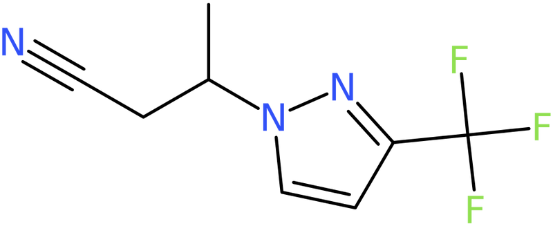 CAS: 1006319-93-2 | 3-[3-(Trifluoromethyl)-1H-pyrazol-1-yl]butanenitrile, NX10613