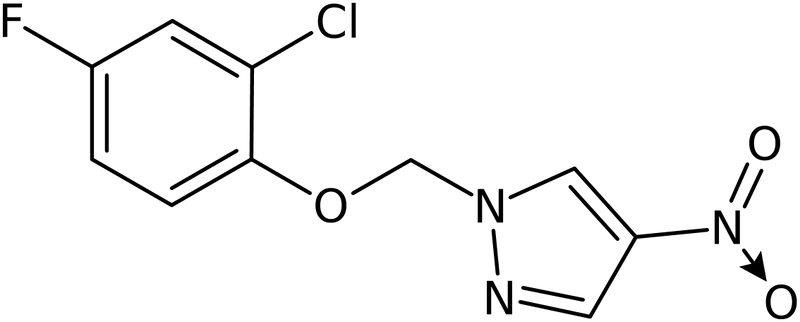 CAS: 1003993-40-5 | 1-[(2-Chloro-4-fluorophenoxy)methyl]-4-nitro-1H-pyrazole, NX10454