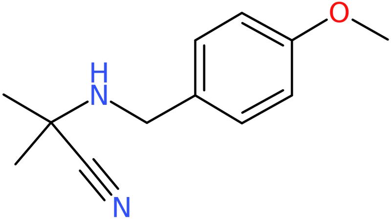 CAS: 68220-83-7 | 2-{[(4-Methoxyphenyl)methyl]amino}-2-methylpropanenitrile, NX58082