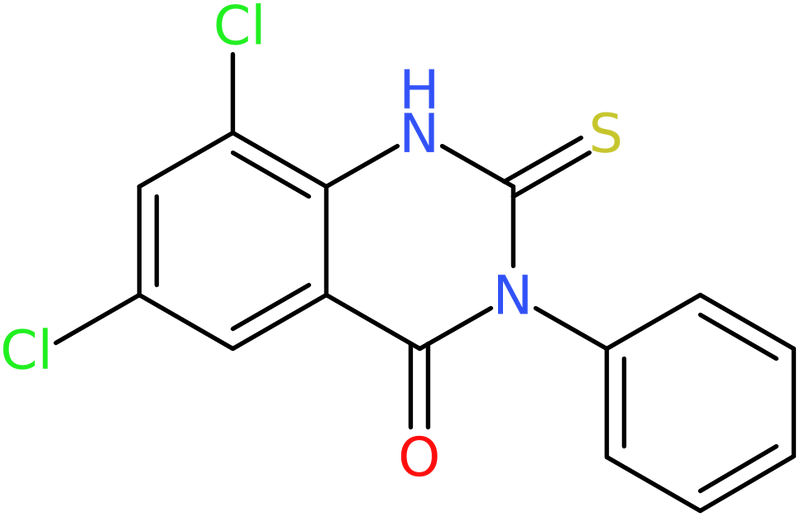 CAS: 67867-62-3 | 6,8-Dichloro-2,3-dihydro-3-phenyl-2-thioxo-1H-quinazolin-4-one, NX57939