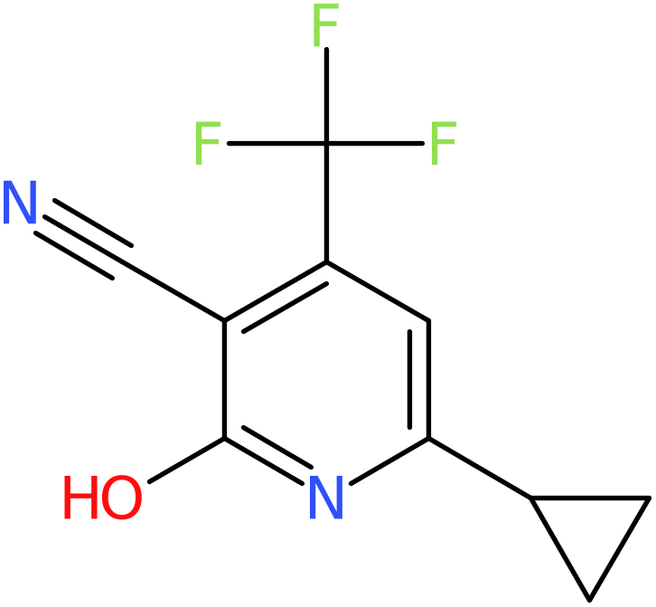 6-Cyclopropyl-1,2-dihydro-2-oxo-4-(trifluoromethyl)pyridine-3-carbonitrile, NX74429