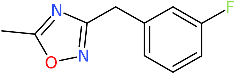 3-(3-Fluorobenzyl)-5-methyl-[1,2,4]oxadiazole, >95%, NX74652