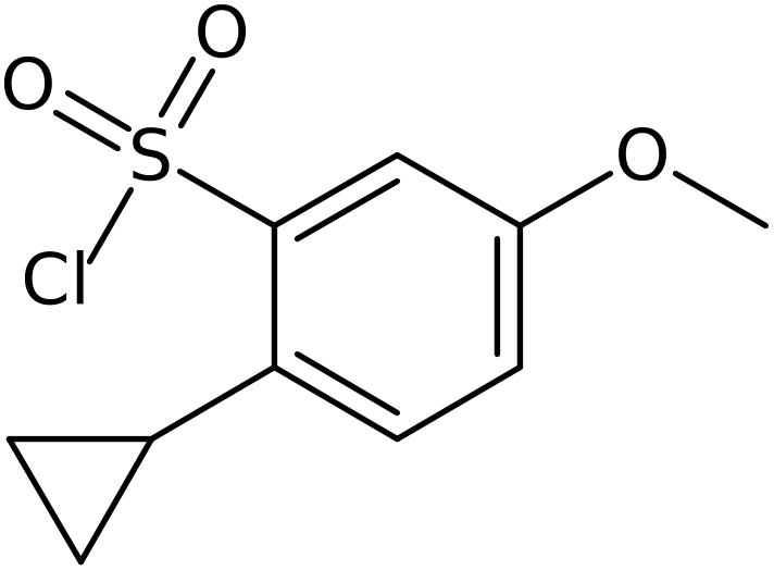 CAS: 2514953-07-0 | 2-(Cyclopropyl)-5-methoxybenzenesulphonyl chloride, >95%, NX37668