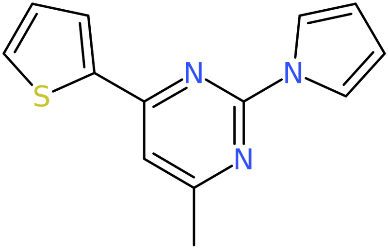 4-Methyl-2-(1H-pyrrol-1-yl)-6-thien-2-ylpyrimidine, NX73791