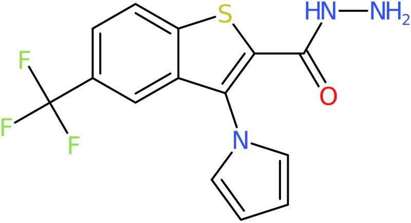 3-(1H-Pyrrol-1-yl)-5-(trifluoromethyl)-1-benzothiophene-2-carbohydrazide, NX74502