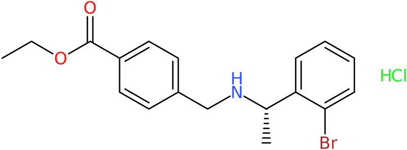 Ethyl 4-[[[(1S)-1-(2-bromophenyl)ethyl]amino]methyl]benzoate hydrochloride, NX74206