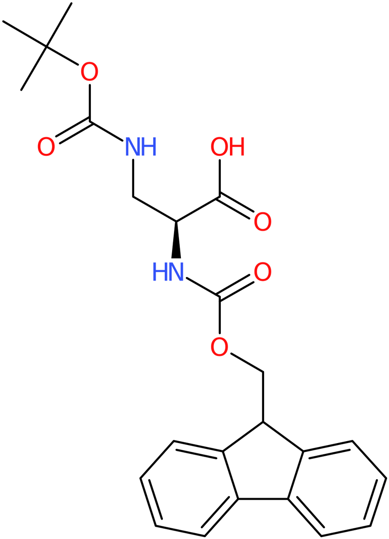 CAS: 162558-25-0 | 3-[(tert-Butoxycarbonyl)amino]-L-alanine, N-FMOC protected, >97%, NX27391