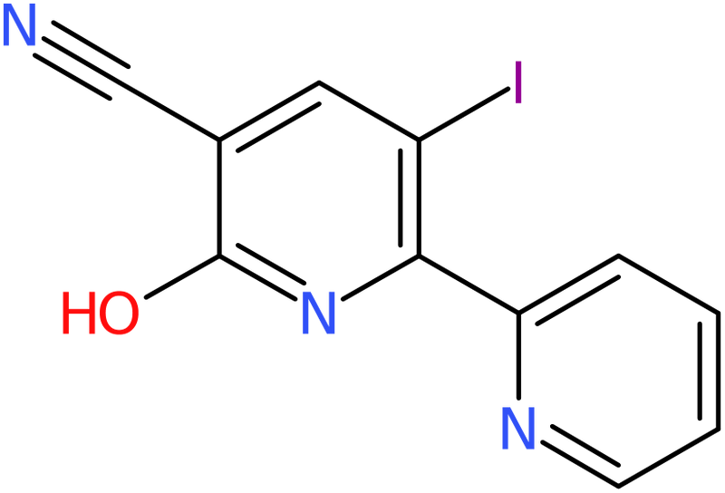 5-Iodo-2-oxo-6-(2-pyridinyl)-1,2-dihydro-3-pyridinecarbonitrile, NX74029