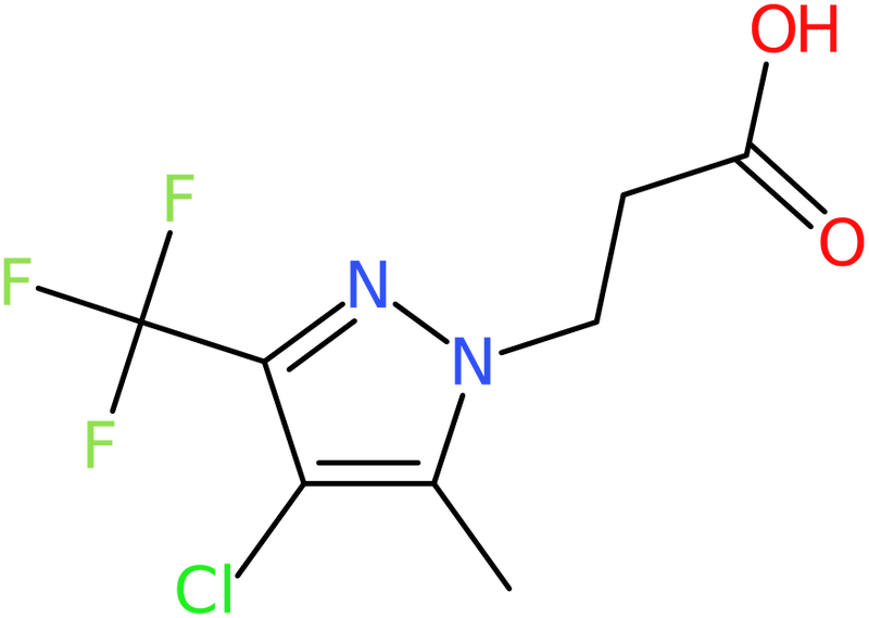 CAS: 1001518-84-8 | 3-[4-Chloro-5-methyl-3-(trifluoromethyl)-1H-pyrazol-1-yl]propanoic acid, NX10262