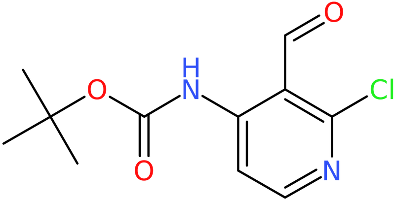 CAS: 893423-62-6 | tert-Butyl (2-chloro-3-formylpyridin-4-yl)carbamate, >97%, NX67358