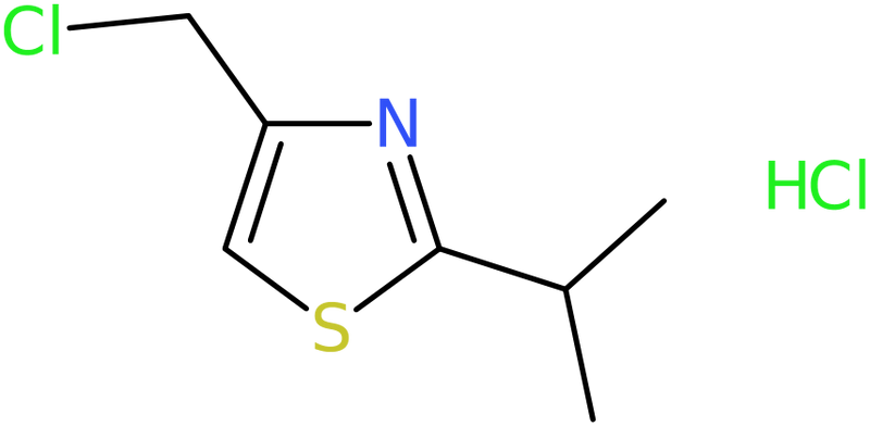 CAS: 65386-28-9 | 4-(Chloromethyl)-2-isopropylthiazole hydrochloride, >95%, NX56966