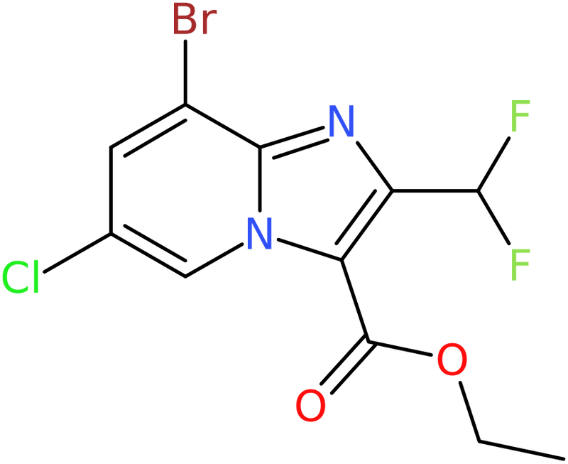 CAS: 2514942-02-8 | Ethyl 8-bromo-6-chloro-2-(difluoromethyl)imidazo[1,2-a]pyridine-3-carboxylate, NX37656
