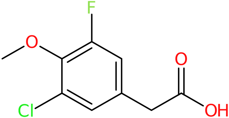 CAS: 1000544-65-9 | 3-Chloro-5-fluoro-4-methoxyphenylacetic acid, >98%, NX10183