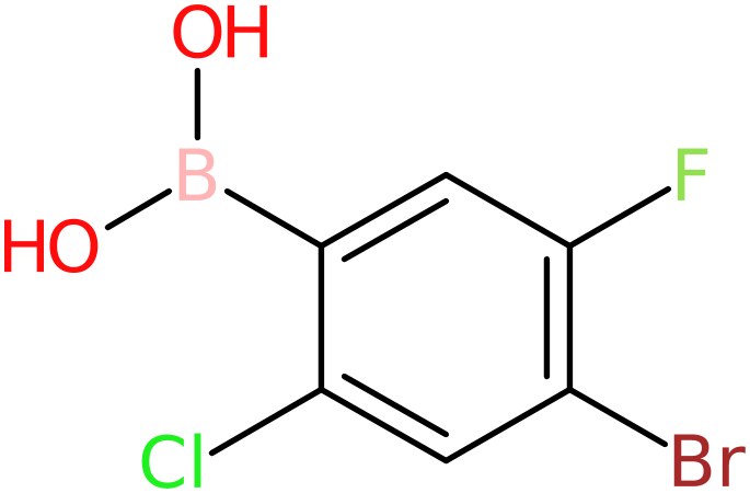 4-Bromo-2-chloro-5-fluorobenzeneboronic acid, >95%, NX74698