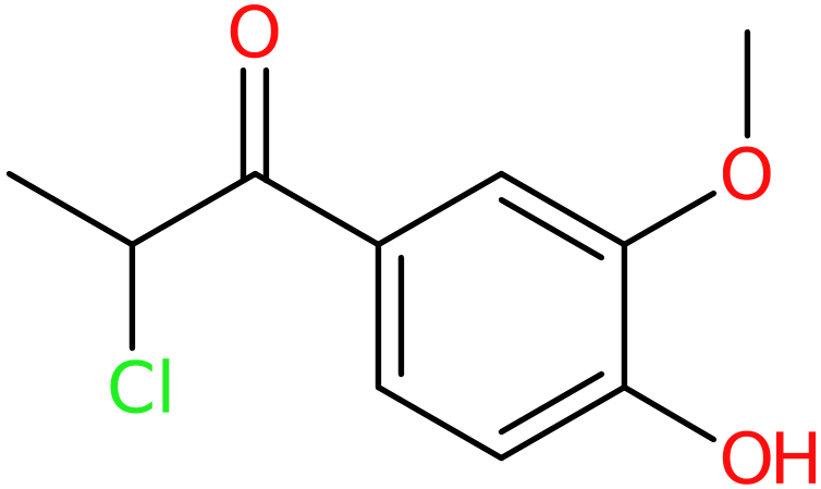 CAS: 68505-86-2 | 2-Chloro-1-(4-hydroxy-3-methoxyphenyl)propan-1-one, >97%, NX58207