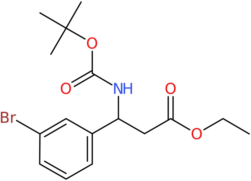Ethyl 3-(3-bromophenyl)-3-[(tert-butoxycarbonyl)amino]propanoate, NX73942