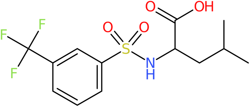 CAS: 251097-65-1 | 4-Methyl-2-[3-(trifluoromethyl)benzenesulphonylamino]pentanoic acid, >97%, NX37618