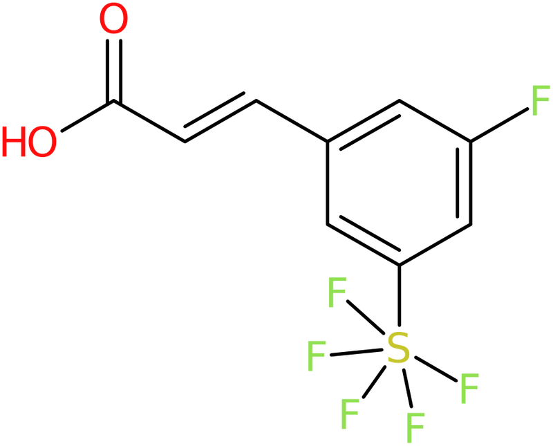 CAS: 1240261-82-8 | 3-Fluoro-5-(pentafluorosulfur)cinnamic acid, >97%, NX18675