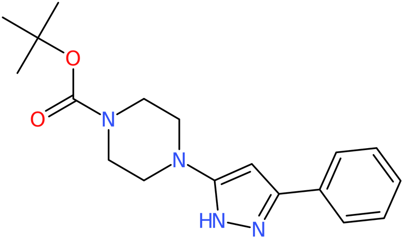 tert-Butyl 4-(3-phenyl-1H-pyrazol-5-yl)piperazine-1-carboxylate, NX74059