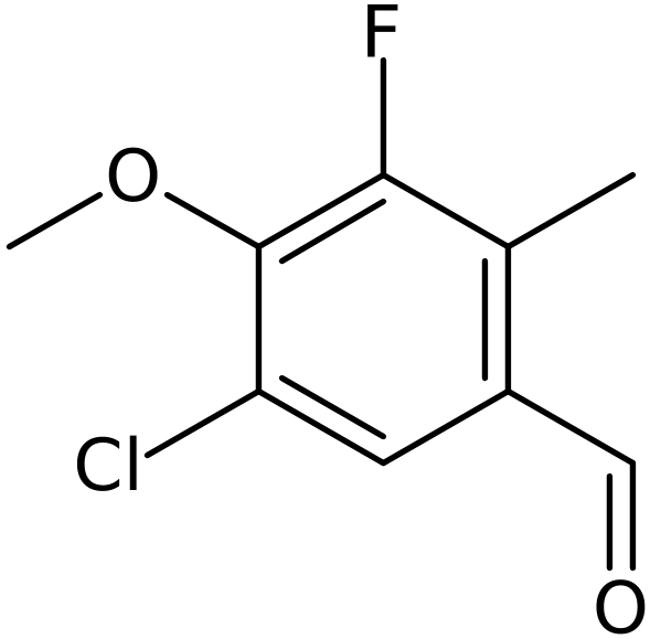 CAS: 1823049-90-6 | 5-Chloro-3-fluoro-4-methoxy-2-methylbenzaldehyde, >95%, NX30572