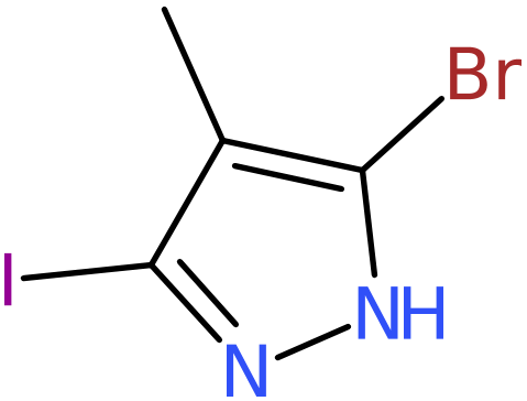 5-Bromo-4-methyl-3-iodo-1H-pyrazole, >95%, NX74297