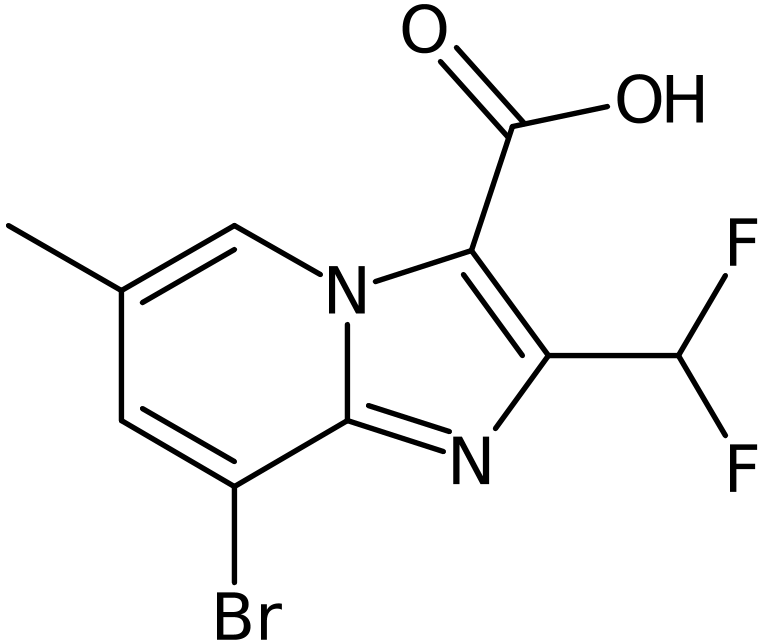 CAS: 2514941-98-9 | 8-Bromo-2-(difluoromethyl)-6-methylimidazo[1,2-a]pyridine-3-carboxylic acid, NX37652