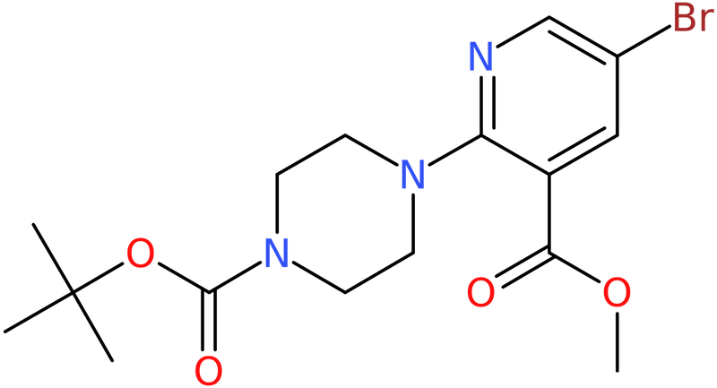 CAS: 1000018-22-3 | Ethyl 5-bromo-2-piperazin-1-ylpyridine-3-carboxylic acid, N4-BOC protected, NX10068