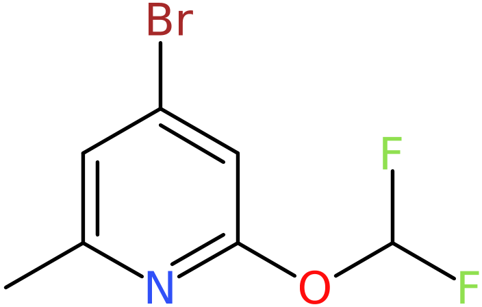 CAS: 1227184-58-8 | 4-Bromo-2-(difluoromethoxy)-6-methylpyridine, >97%, NX18183