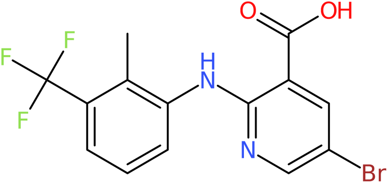 5-Bromo-2-{[2-methyl-3-(trifluoromethyl)phenyl]amino}nicotinic acid, NX74529