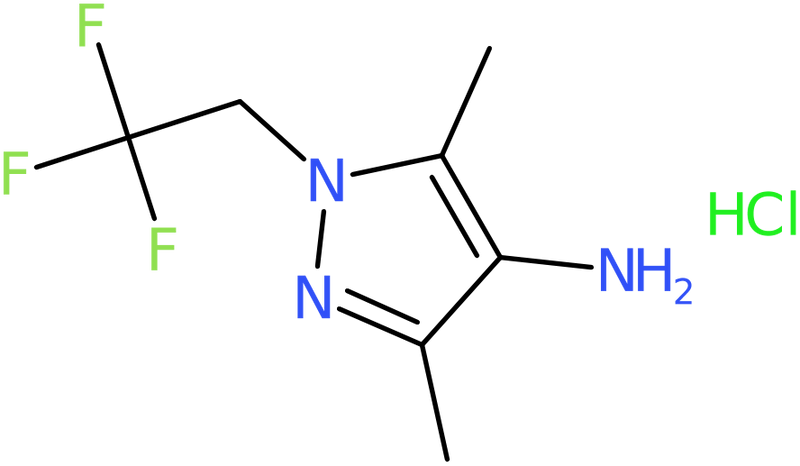 3,5-Dimethyl-1-(2,2,2-trifluoroethyl)-1H-pyrazol-4-amine hydrochloride, NX74643