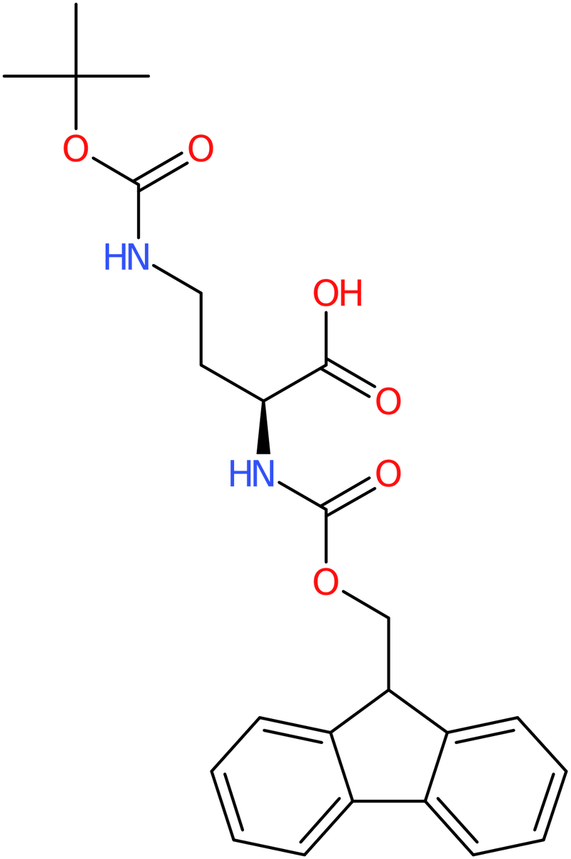 CAS: 125238-99-5 | (2S)-2,4-Diaminobutanoic acid, 4-BOC, 2-FMOC protected, >95%, NX19005