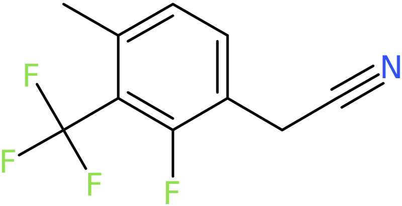 CAS: 1823323-72-3 | 2-Fluoro-4-methyl-3-(trifluoromethyl)phenylacetonitrile, >97%, NX30607