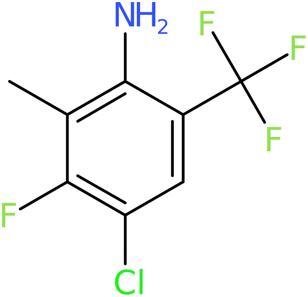 CAS: 2415751-74-3 | 4-Chloro-3-fluoro-2-methyl-6-(trifluoromethyl)aniline, >97%, NX37000
