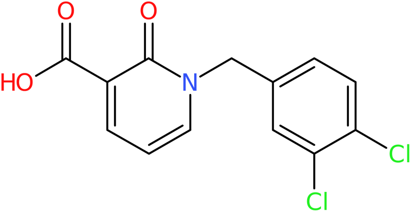 CAS: 64488-03-5 | 1-[(3,4-Dichlorophenyl)methyl]-2-oxo-1,2-dihydropyridine-3-carboxylic acid, >95%, NX56637
