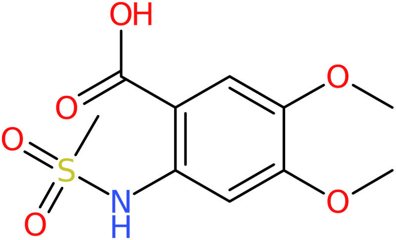 CAS: 926239-35-2 | 4,5-Dimethoxy-2-(methylsulfonamido)benzoic acid, NX69190