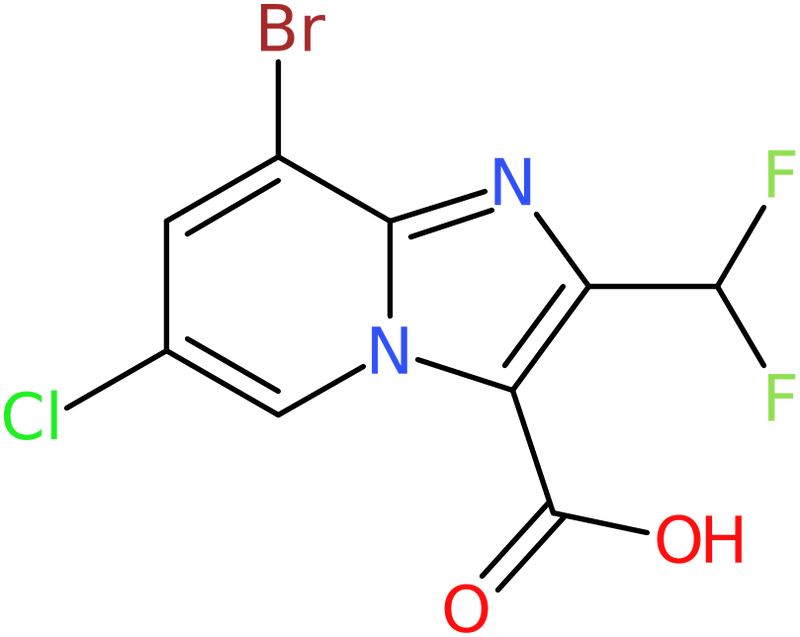 CAS: 2514942-12-0 | 8-Bromo-6-chloro-2-(difluoromethyl)imidazo[1,2-a]pyridine-3-carboxylic acid, NX37664
