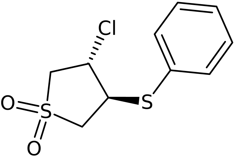CAS: 15507-87-6 | 3-Chloro-4-(phenylthio)tetrahydro-1H-1lambda~6~-thiophene-1,1-dione, NX26239