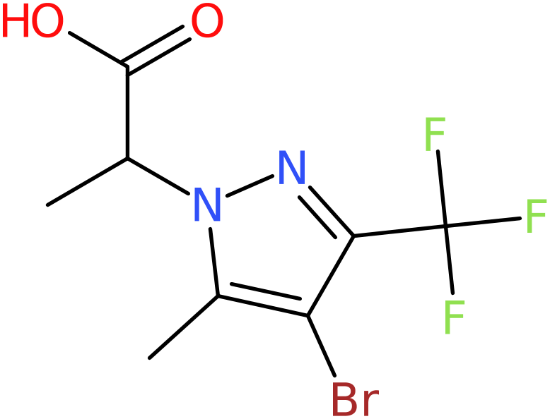 CAS: 1005584-44-0 | 2-[4-Bromo-5-methyl-3-(trifluoromethyl)-1H-pyrazol-1-yl]propanoic acid, NX10552