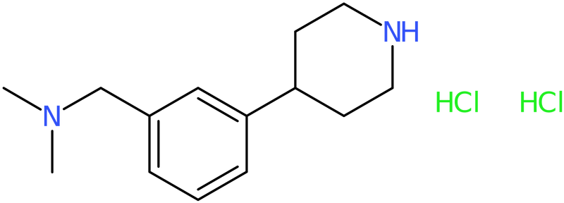 N,N-Dimethyl-1-(3-(piperidin-4-yl)phenyl)methanamine dihydrochloride, >95%, NX74088