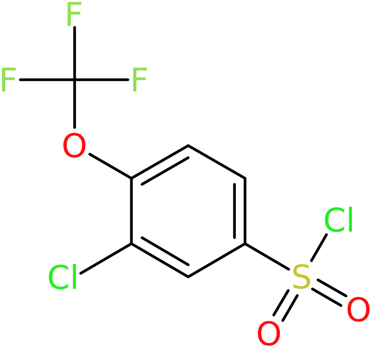 CAS: 886762-48-7 | 3-Chloro-4-(trifluoromethoxy)benzenesulphonyl chloride, >98%, NX66919
