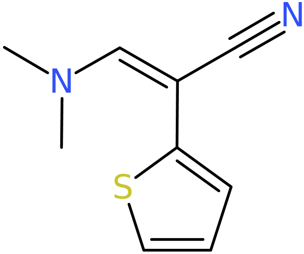 CAS: 165404-37-5 | (2Z)-3-(Dimethylamino)-2-(thiophen-2-yl)prop-2-enenitrile, >95%, NX27795